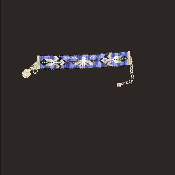Hand crafted Adjustable Beaded Bracelet with Thunderbird and charms - Picture 3 of 7